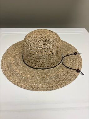 pistil Natural Straw Sun Hat with Dark Brown Accent